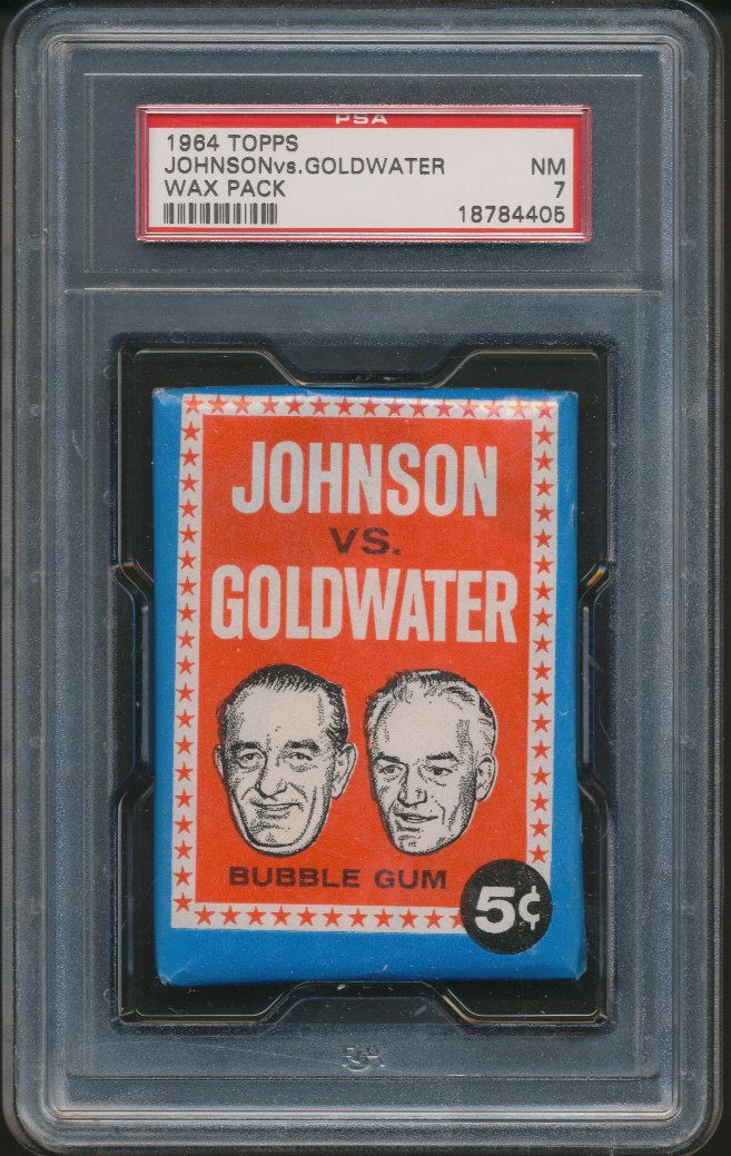 1964 Topps Johnson vs. Goldwater Unopened Wax Pack PSA 7
