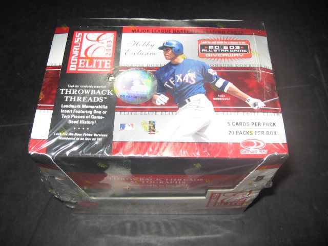 2003 Donruss Elite Baseball Box (Hobby)