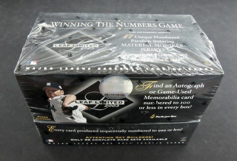 2003 Leaf Limited Baseball Box (Hobby)