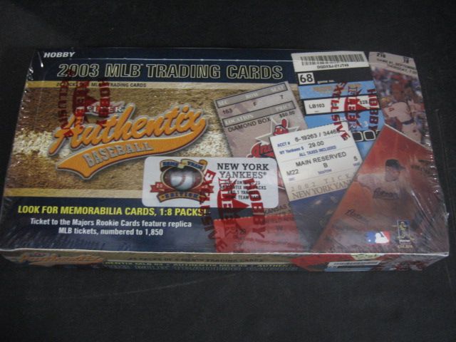 2003 Fleer Authentix Yankees Baseball Box (Hobby)