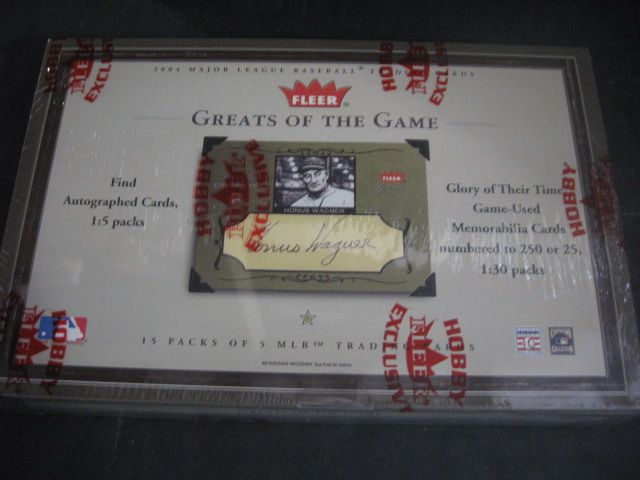 2004 Fleer Greats of the Game Baseball Box (Hobby)