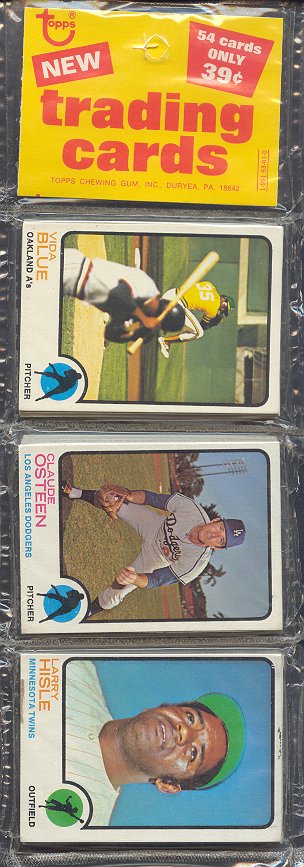 1973 Topps Baseball Unopened Series 4/5 Rack Pack