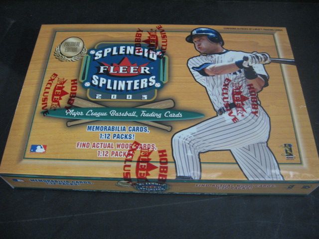 2003 Fleer Splendid Splinters Baseball Box (Hobby) – Baseball Card Exchange