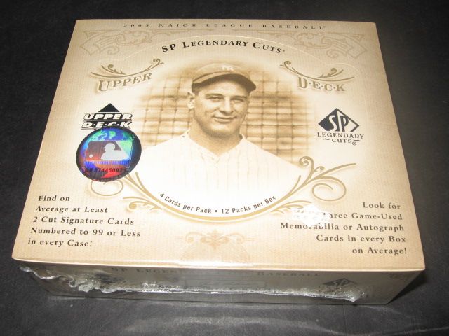 2005 Upper Deck SP Legendary Cuts Baseball Box (Hobby)