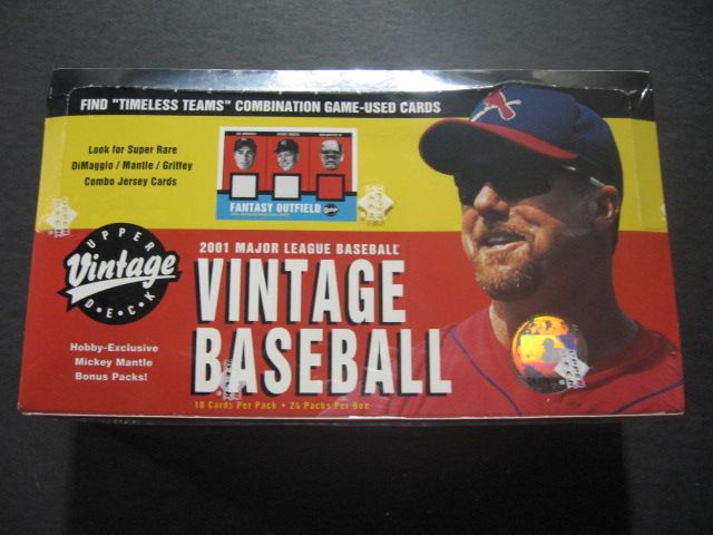 2001 Upper Deck Vintage Baseball Box (Hobby)