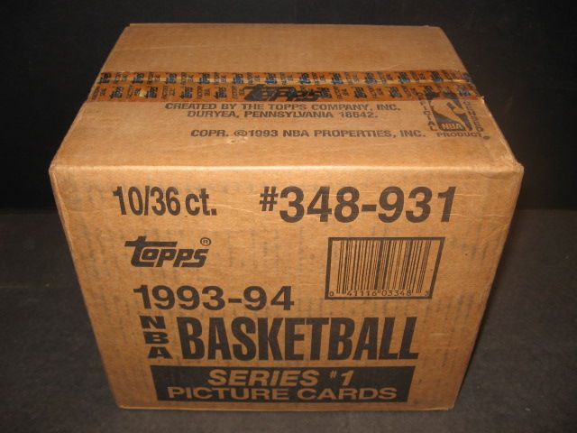 1993/94 Topps Basketball Series 1 Case (10 Box)