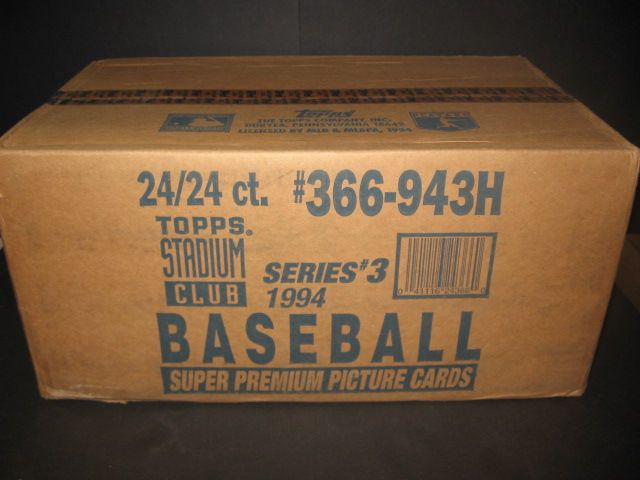 1994 Topps Stadium Club Baseball Series 3 Case (24 Box)