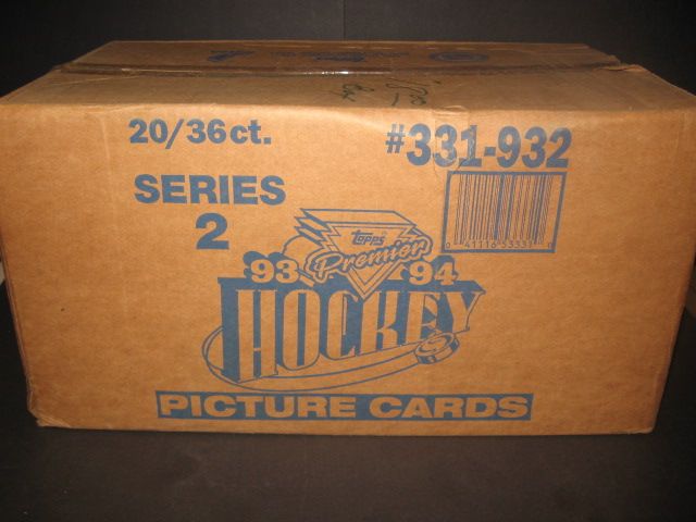 1993/94 Topps Premier Hockey Series 2 Case (20 Box)