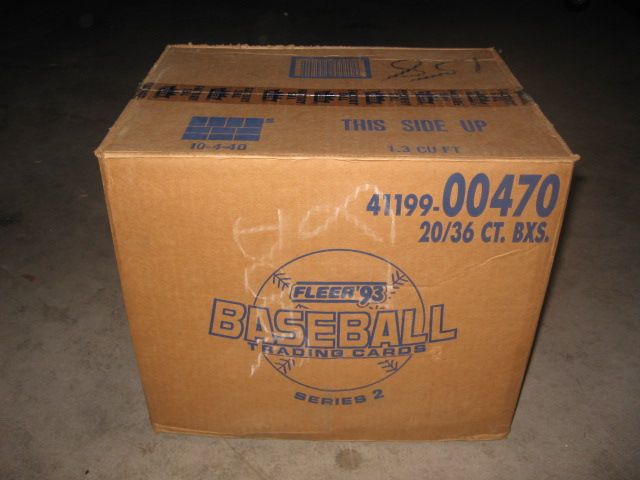 1993 Fleer Baseball Series 2 Case (20 Box)