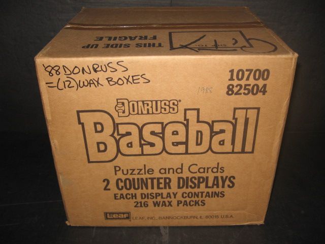 1988 Donruss Baseball Display Case (432 Packs)