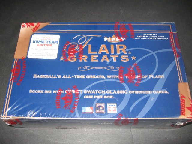 2003 Fleer Flair Greats Baseball Box (Hobby) (Dodgers)