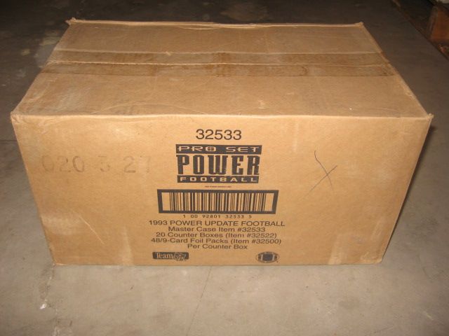 1993 Pro Set Power Update Football Case (20 Box)