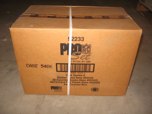 1992 Pro Set Football Series 2 Case (20 Box) (92233)