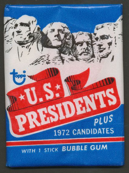 1972 Topps U.S. Presidents Unopened Wax Pack