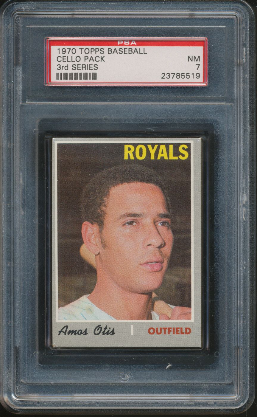 1970 Topps Baseball Unopened 3rd Series Cello Pack PSA 7