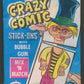 1967 Philadelphia Crazy Comic Stick-Ons Unopened Wax Pack