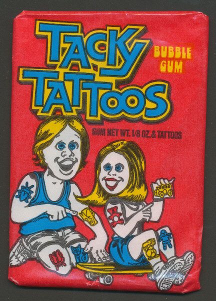 1971 Fleer Tacky Tattoos Unopened Wax Pack