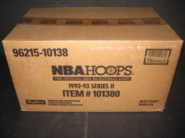 1992/93 Hoops Basketball Series 2 Case (20 Box)