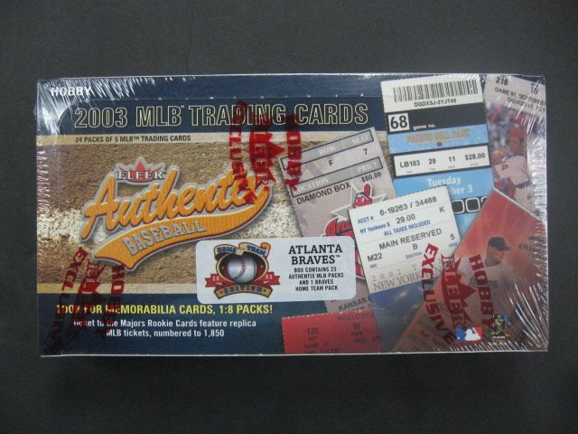 2003 Fleer Authentix Braves Baseball Box (Hobby)