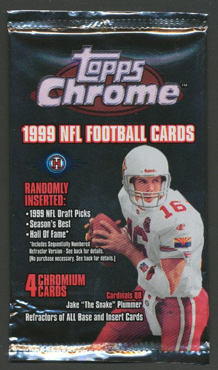 1999 Topps Chrome Football Unopened  Pack (Hobby)