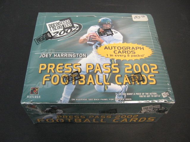 2002 Press Pass Football Hobby  Box