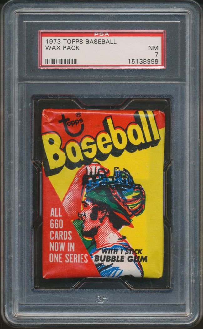 1973 Topps Baseball Unopened All Series Wax Pack PSA 7