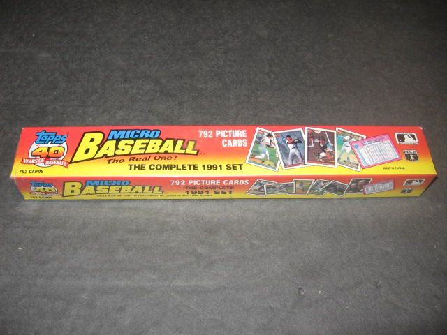 1991 Topps Baseball Micro Factory Set
