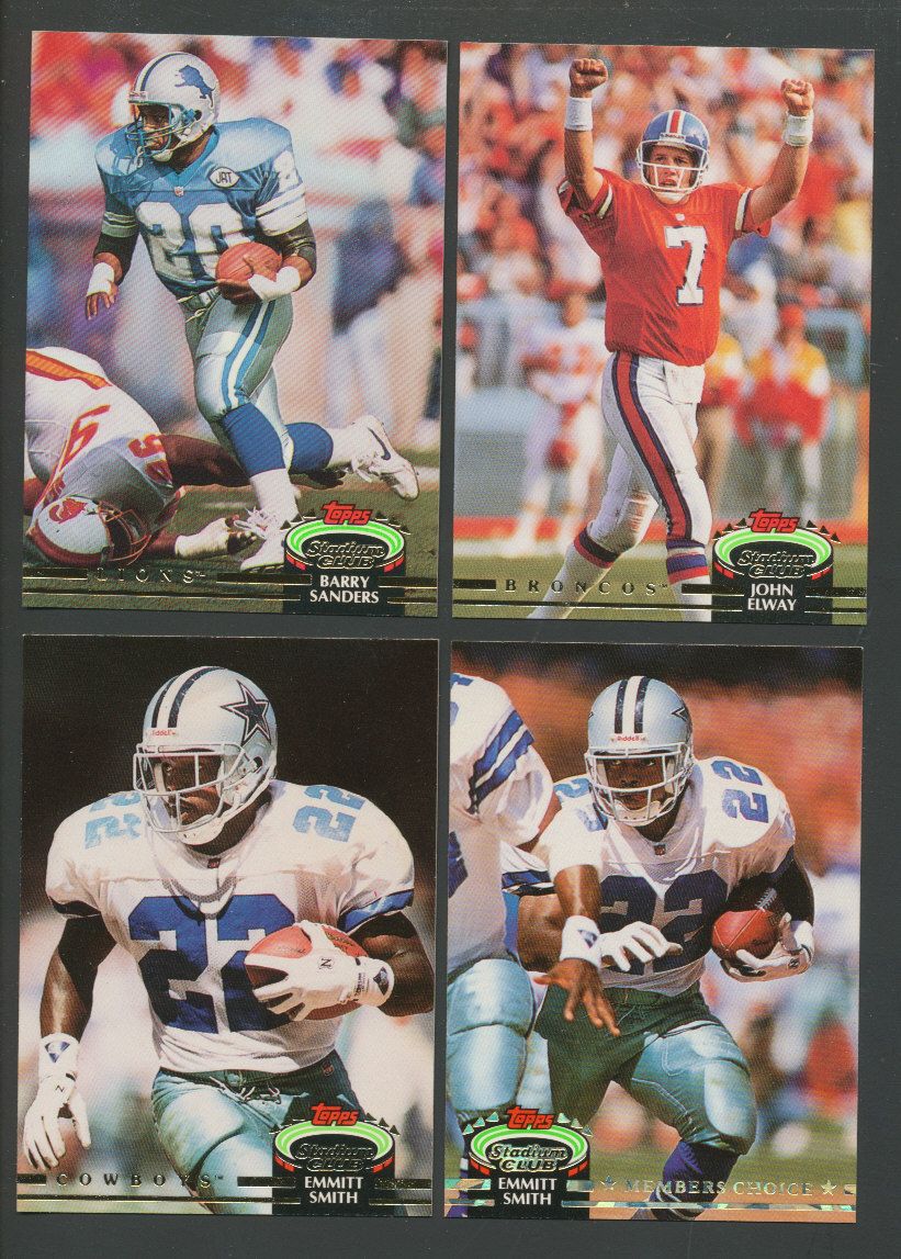 1992 Topps Stadium Club Football Complete Series 1 and 2 Set