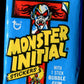 1974 Topps Monster Initial Unopened Stickers Wax Pack