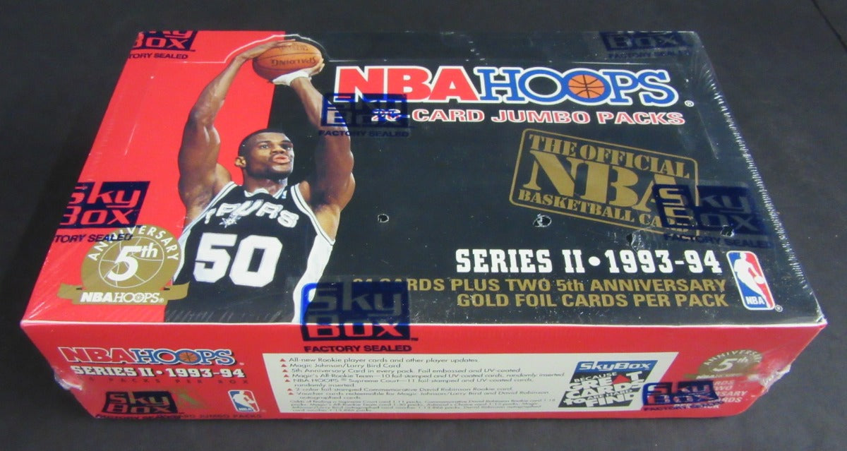 1993/94 Hoops Basketball Series 2 Jumbo Box