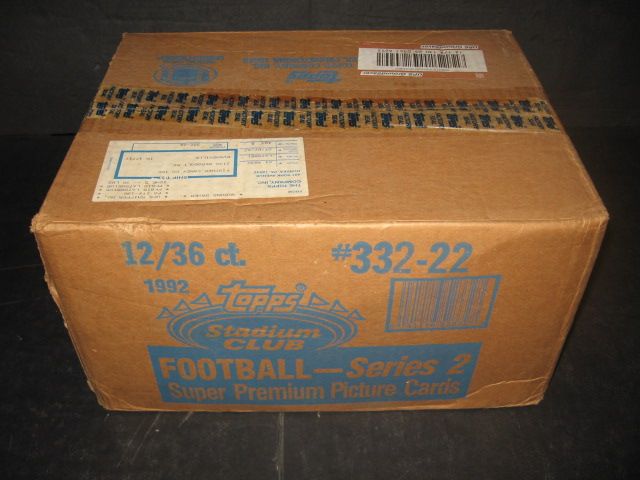 1992 Topps Stadium Club Football Series 2 Case (12 Box)