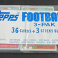 1981 Topps Football Unopened Grocery Rack Pack Topps Wrapper