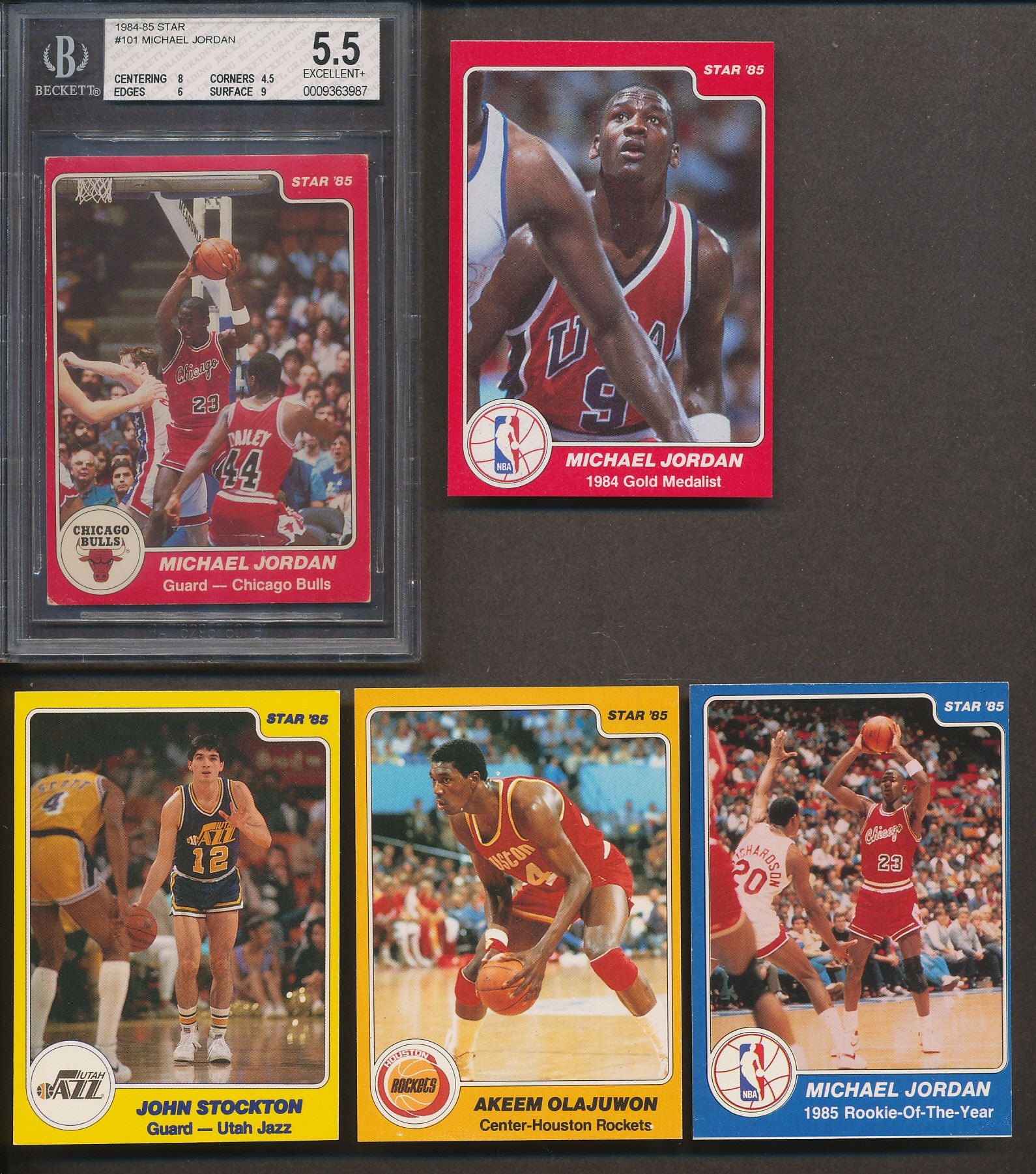 1984/85 Star Basketball Complete Set w/ Jordan BGS 5.5