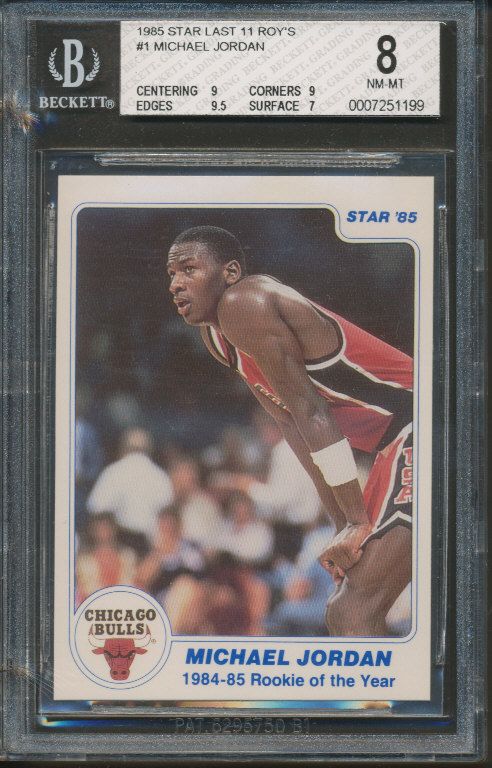 1985 Star Basketball Last 11 ROY's Complete Set Jordan BGS