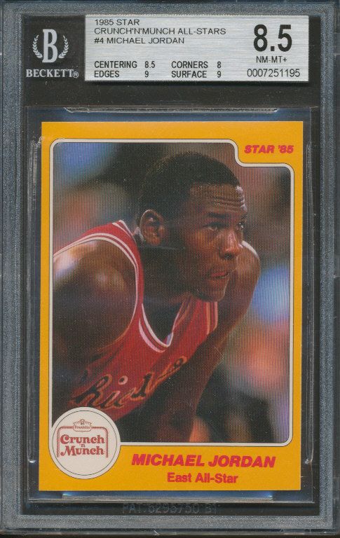 1985 Star Basketball Crunch N Munch Complete Set Jordan BGS