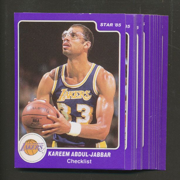 1985 Star Basketball Kareem Abdul-Jabbar Complete Set