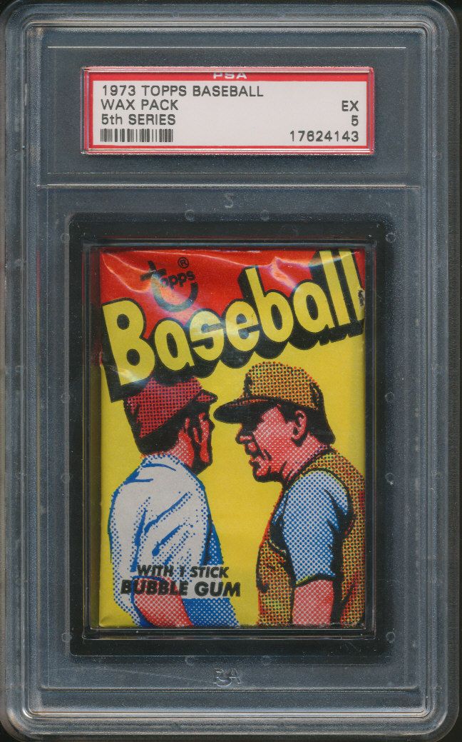 1973 Topps Baseball Unopened Series 5 Wax Pack PSA 5