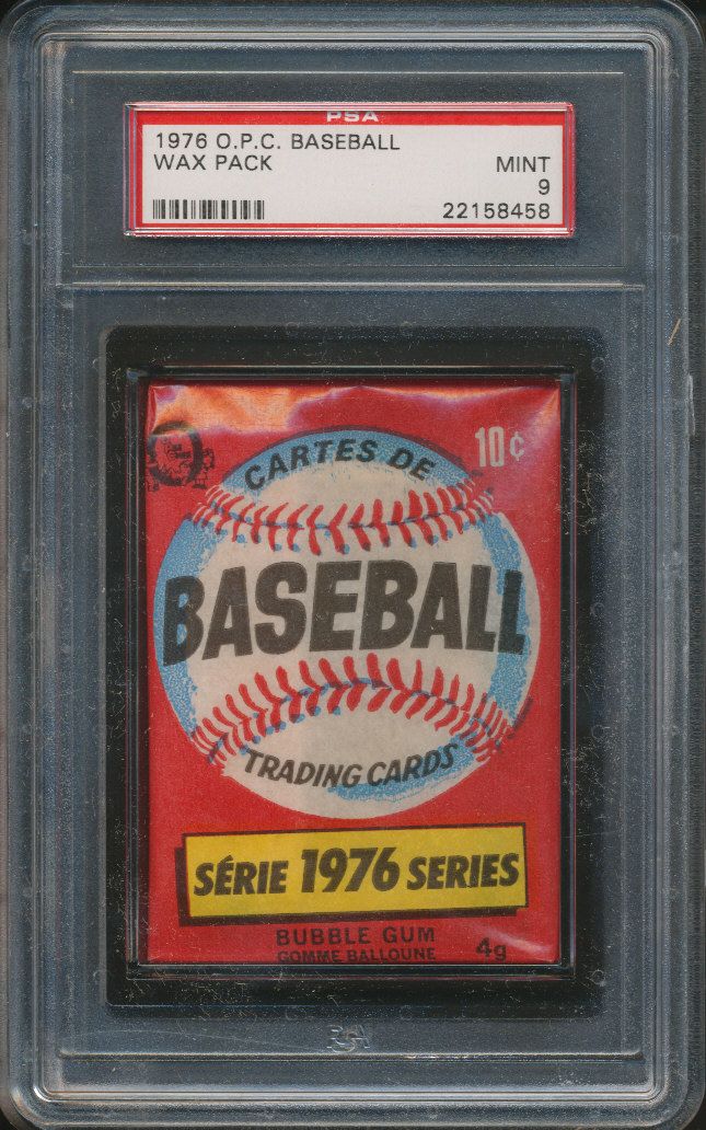 1976 OPC O-Pee-Chee Baseball Unopened Wax Pack PSA 9