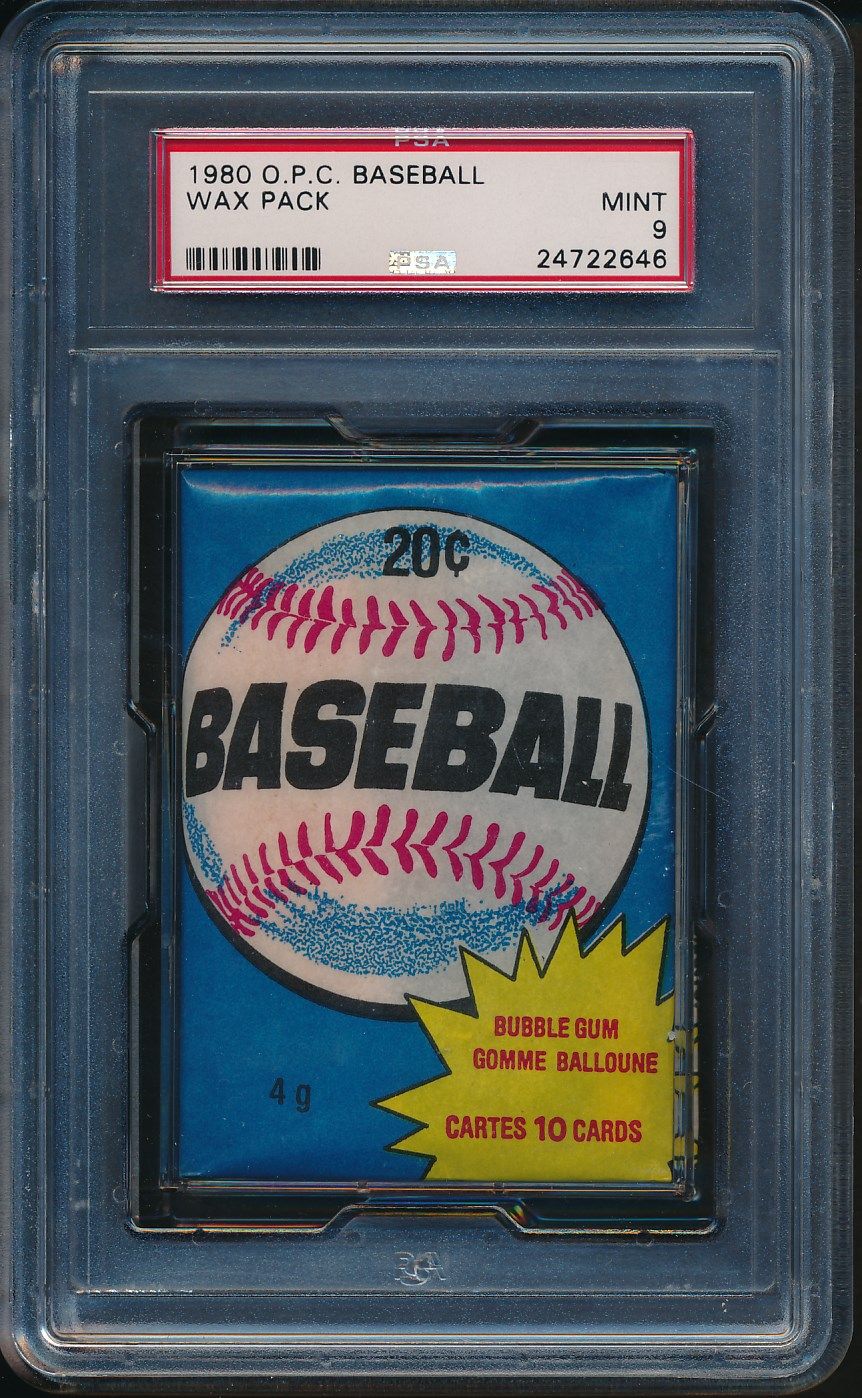 1980 OPC O-Pee-Chee Baseball Unopened Wax Pack PSA 9