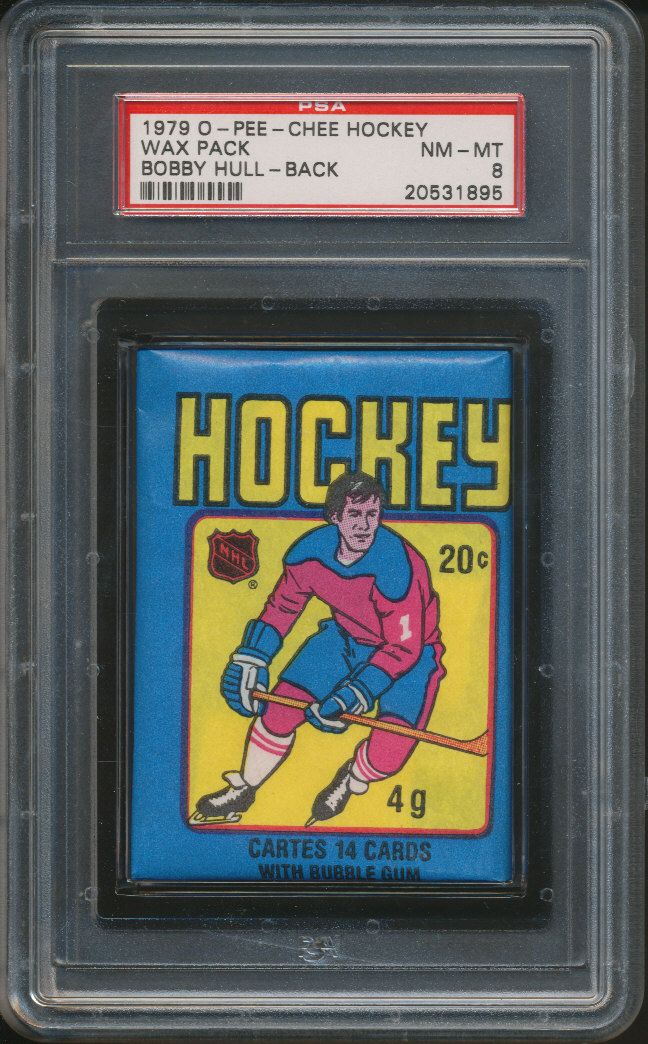 1979/80 OPC O-Pee-Chee Hockey Unopened Wax Pack PSA 8 Hull