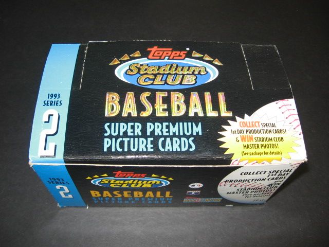 1993 Topps Stadium Club Baseball Series 2 Jumbo Box