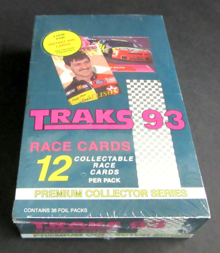 1993 Traks Racing Race Cards Box