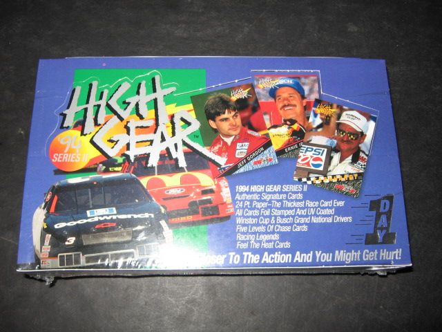 1994 High Gear Racing Race Cards Day One Series 2 Box