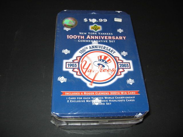 2003 Upper Deck Baseball New York Yankees 100th Anniversary Factory Set