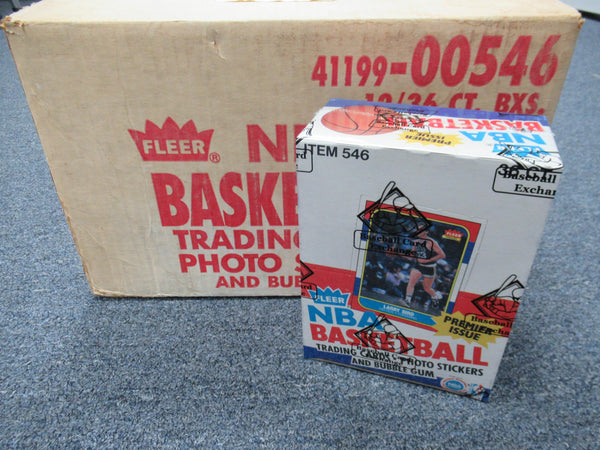 1986/87 Fleer Basketball Unopened Wax Box (Jordan Top) w