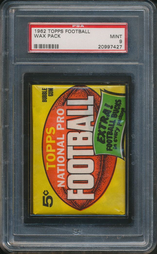 1962 Topps Football Unopened Wax Pack PSA 9