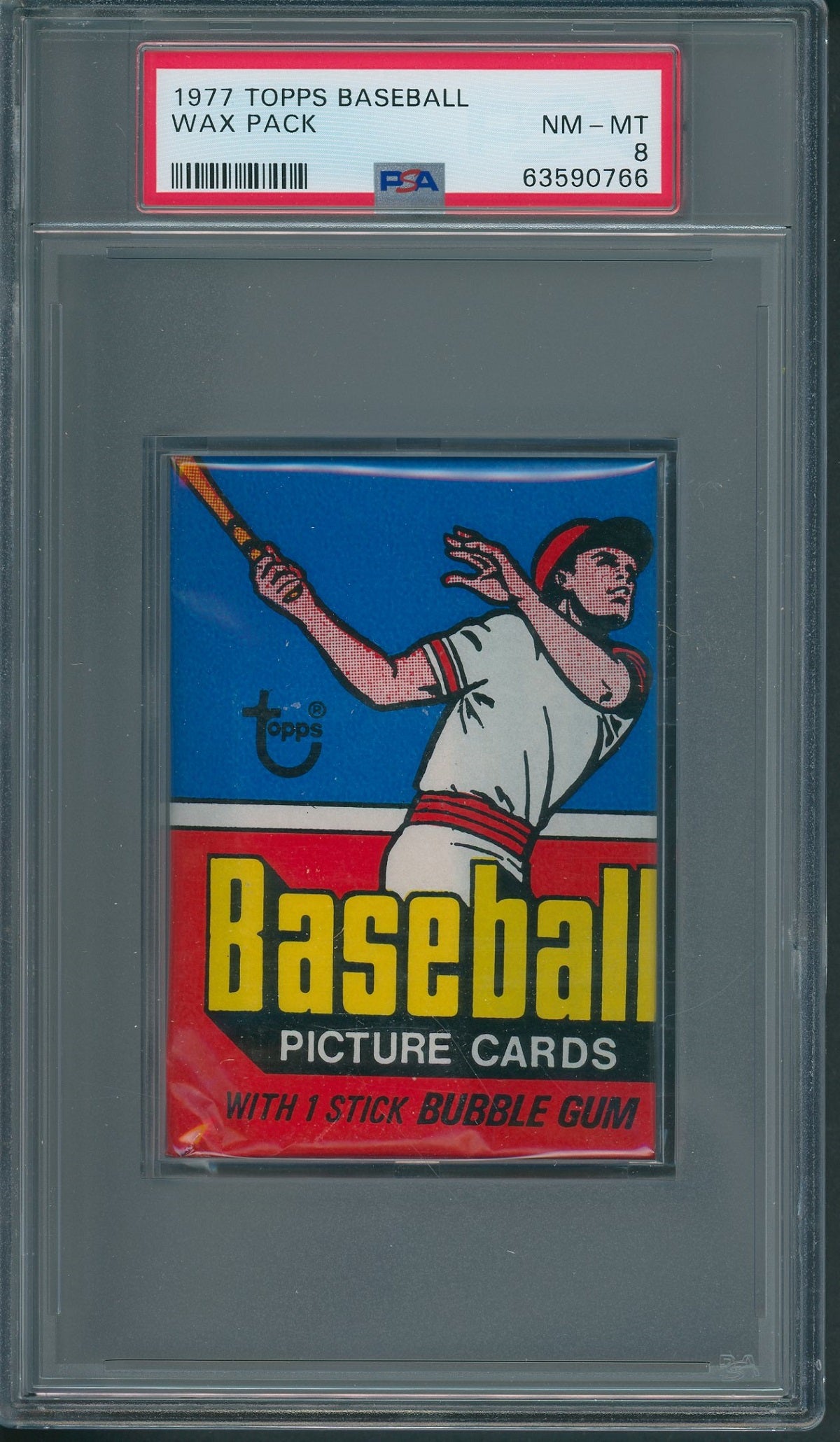 1977 Topps Baseball Unopened Wax Pack PSA 8