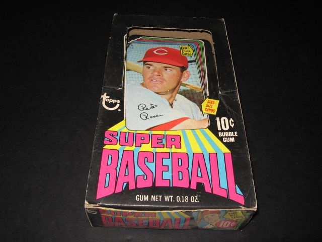 1970 Topps Super Baseball 10 Cent Empty Display Box