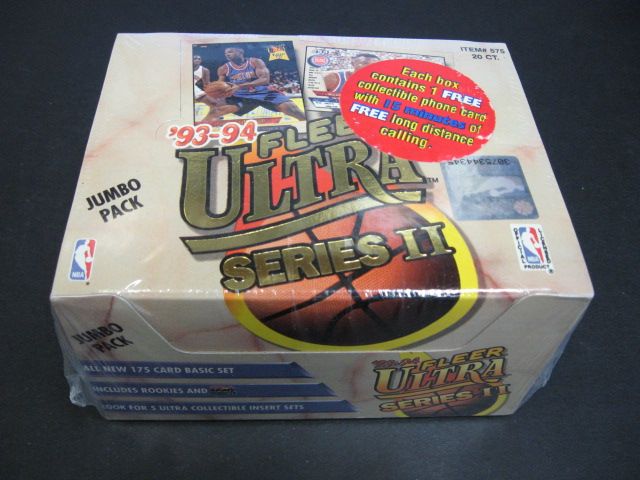 1993/94 Fleer Ultra Basketball Series 2 Jumbo Box