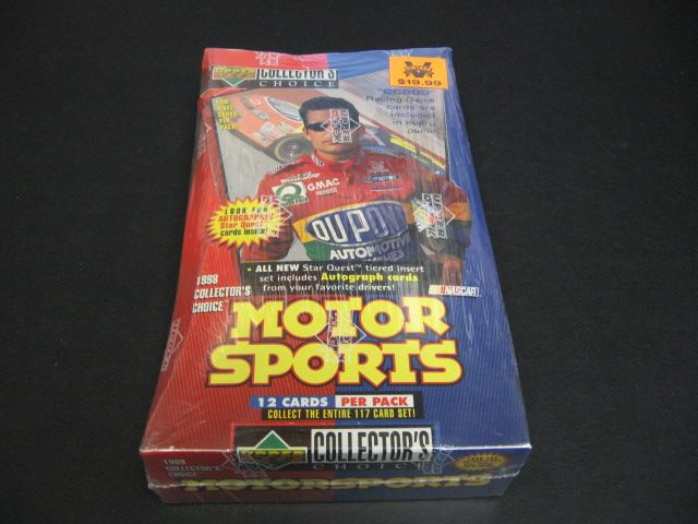 1998 Upper Deck Collector's Choice Racing Race Cards Box